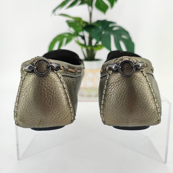 Cole Haan Women’s Gunmetal Green Leather Loafers Size 8.5 - Picture 3 of 10